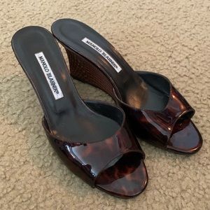 Manolo Blahnik Tortoiseshell Wedge